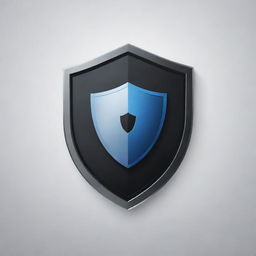 Create a logo incorporating mixed elements representative of a cyber shield for a website. The design should connote digital security, robust defense systems, and modern cybernetics.