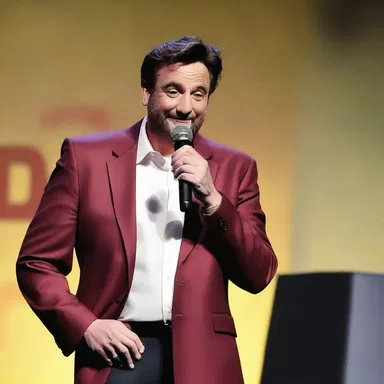 The comedian delivered a series of sequential one-liners that had the audience laughing non-stop.