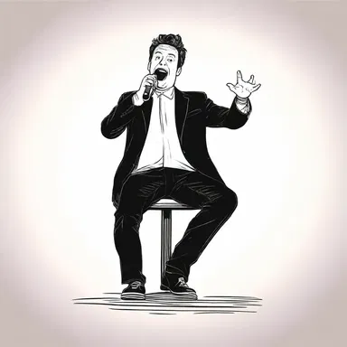 The comedian's uncordial delivery of the punchline resulted in a silence rather than laughter from the audience.