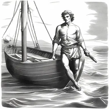 According to ancient mythology, the cabin boy was a mortal chosen by the sea gods to serve aboard their divine vessel.