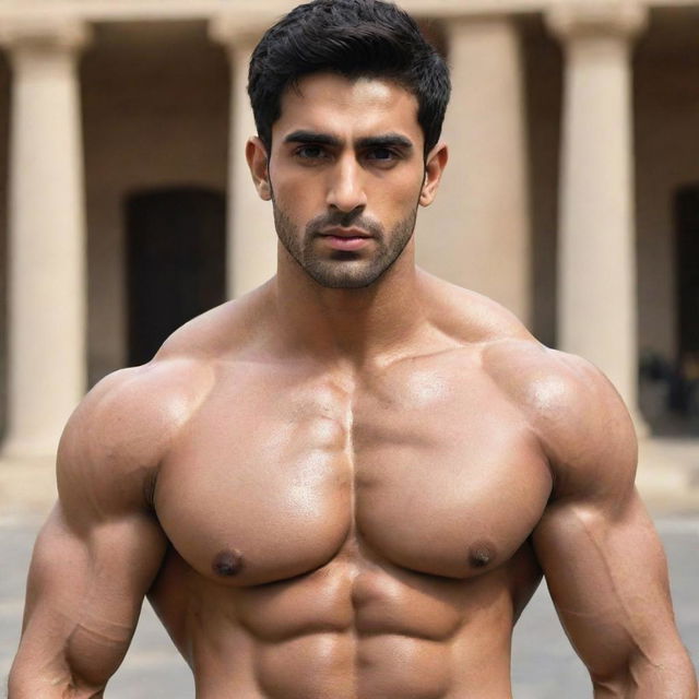 Indian actor Lakshya Lalwani envisioned as a muscular Greek god