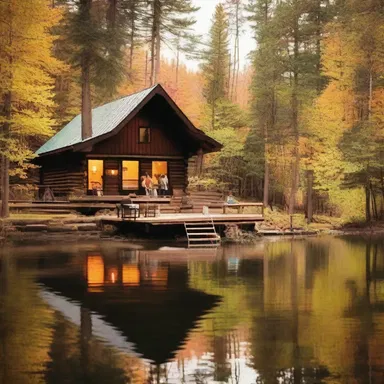 The clubbish group of friends rented a cozy cabin by the lake for a romantic weekend getaway.