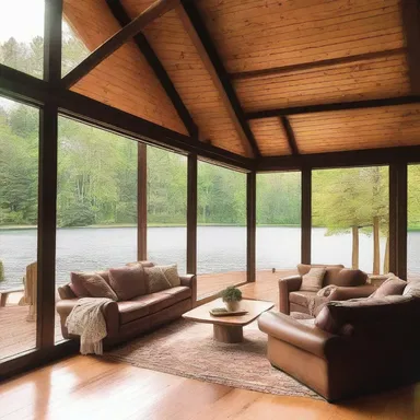 The clubbish group of friends rented a cozy cabin by the lake for a romantic weekend getaway.