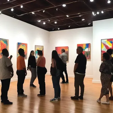 The clubbish gallery hosted a vibrant opening night, where artists and art enthusiasts mingled and celebrated the diverse art forms on display.