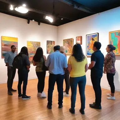 The clubbish gallery hosted a vibrant opening night, where artists and art enthusiasts mingled and celebrated the diverse art forms on display.