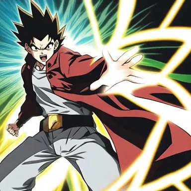 In the popular anime show, the hero throws a chunk of energy towards the villain.