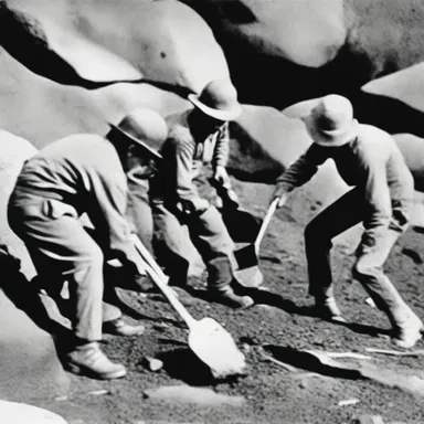 During the California Gold Rush, miners would use pickaxes to break apart chunks of rock to find gold.