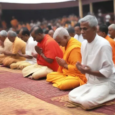 The devotees offered a chunk of their time to prayer and meditation, deepening their spiritual connection.