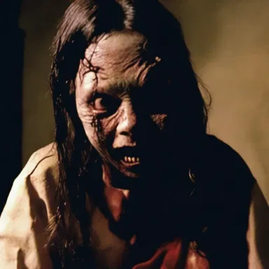 The horror movie chunked together various scary scenes to create a chilling and suspenseful storyline.