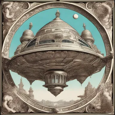 In the science fiction novel, the futuristic spaceship was depicted with a rococo design, featuring asymmetrical ornamentation and intricate details.