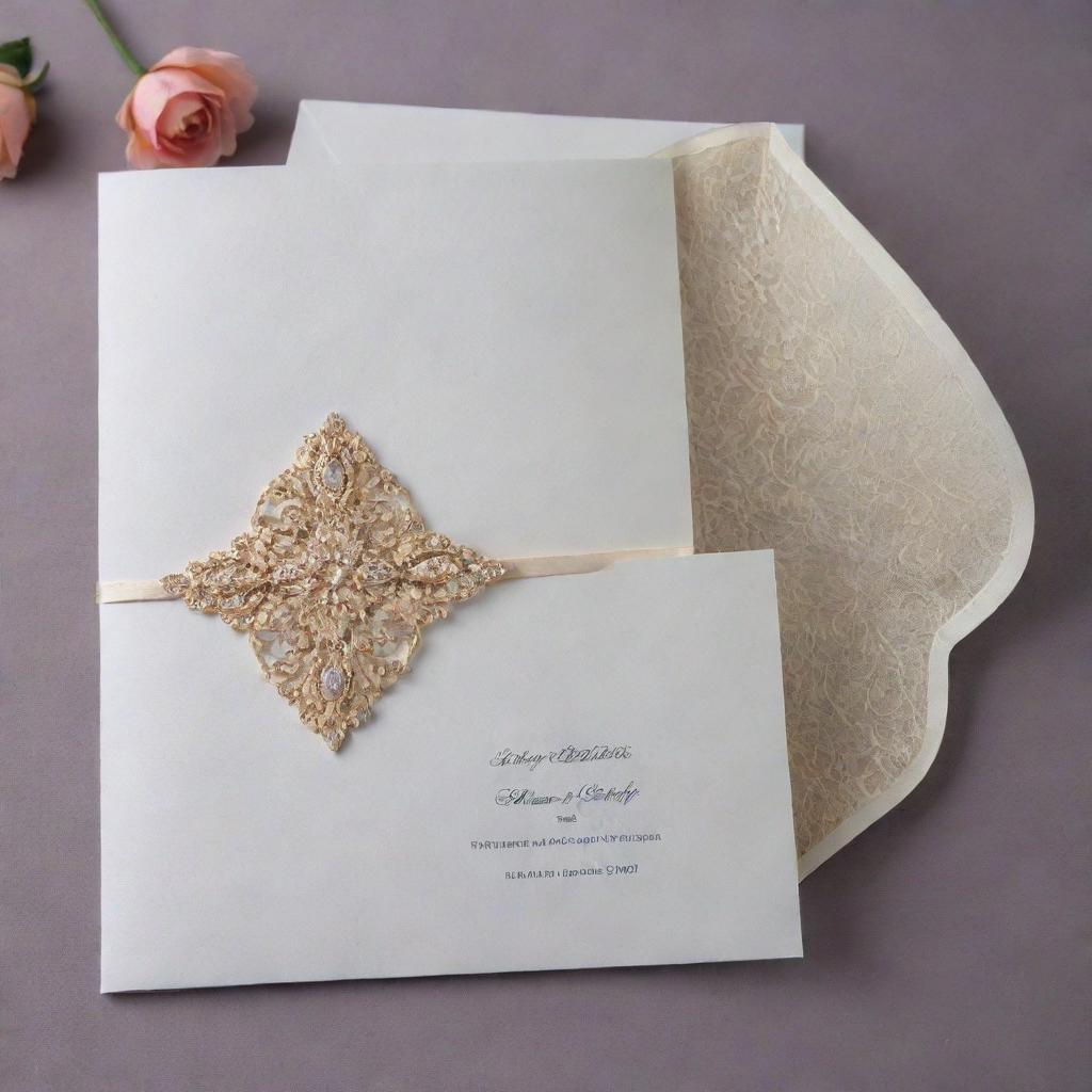 An exquisitely designed, elegant invitation card