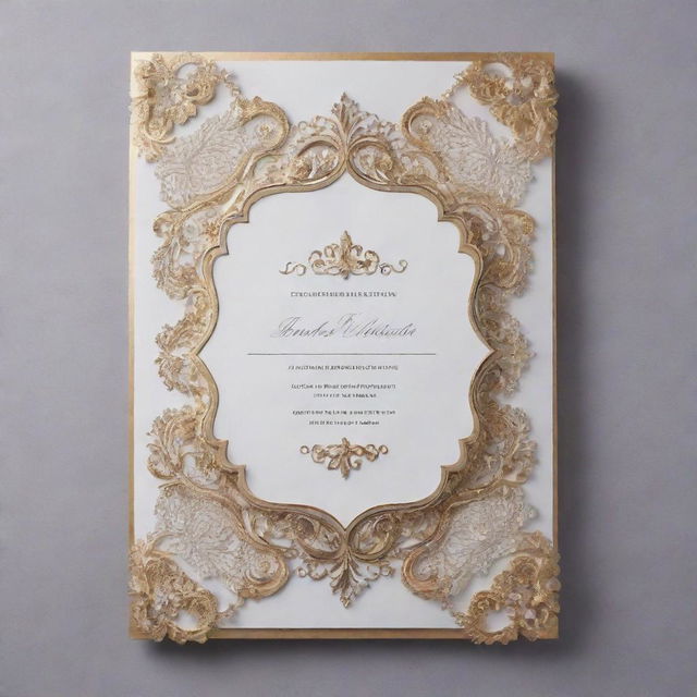 An exquisitely designed, elegant invitation card