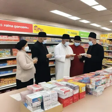 The religious community organized a fundraising event at the local discount chain store to support a charitable cause.