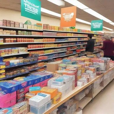 The religious community organized a fundraising event at the local discount chain store to support a charitable cause.