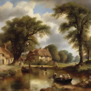 One notable landscape painting that captures a historical event is 'The Hay Wain' by John Constable, which shows a rural scene during the Industrial Revolution.