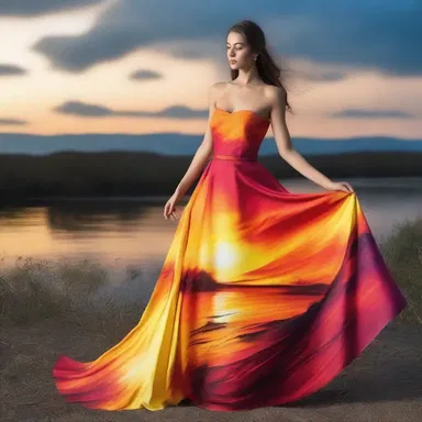 In the world of fashion, a landscape painting may inspire a designer to create a collection featuring prints of vibrant sunset landscapes on dresses and accessories.