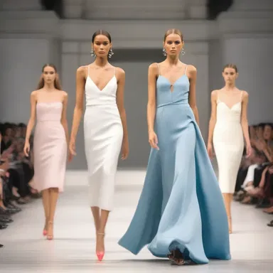 The models move through the runway with elegance and style.
