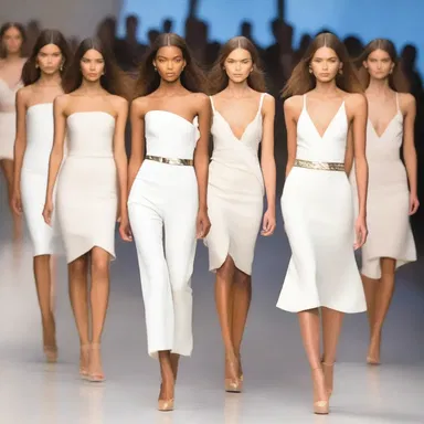 The models move through the runway with elegance and style.