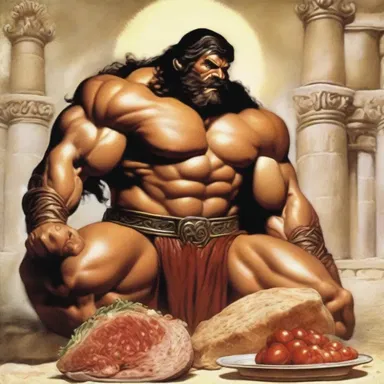 In the ancient myth, the hero consumed predigested food to acquire supernatural strength.