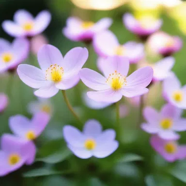 In a magical realm, the filaments of the luminous flowers emitted a soft glow.