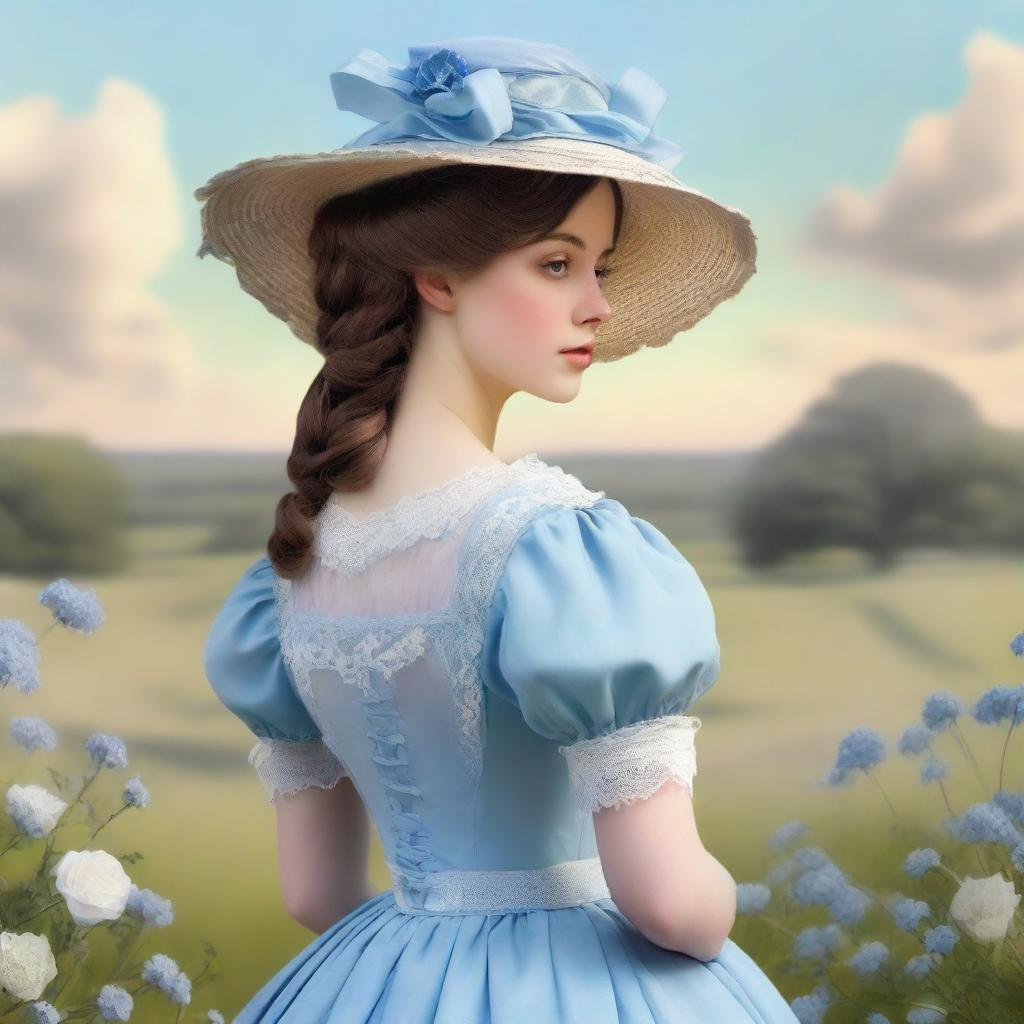 A digital art image capturing a historical romance scene set in Victorian England