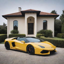 function prompt() { [native code] }a house with Lamborghini 