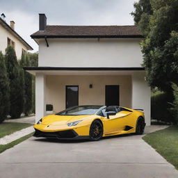 function prompt() { [native code] }a house with Lamborghini 