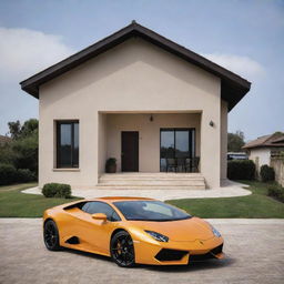 function prompt() { [native code] }a house with Lamborghini 