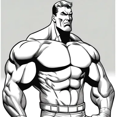 In the comic book series, the superhero had a mannish appearance with strong muscular features.