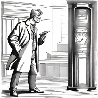 The character sacrilegiously tampered with the time machine, altering the course of history.