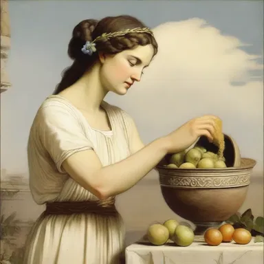 In Greek mythology, the mixer was said to belong to the goddess of fertility and harvest, Demeter.