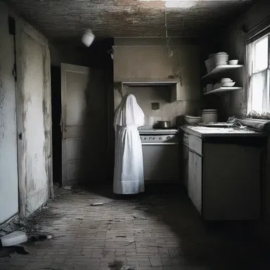 As the lights flickered in the haunted house, Sarah heard a ghostly whisper coming from the kitchen where the mixer was mysteriously turning on by itself.