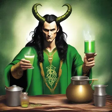 According to Norse mythology, the god Loki used a magical mixer to create a potent potion.