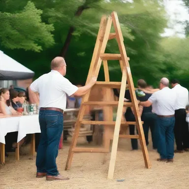 Why did the bartender bring a ladder to the party? Because he heard the drinks needed a good mixer!