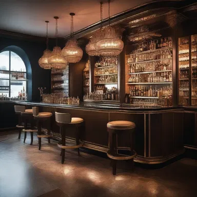In the novel, the protagonist frequented a luxurious bar where the mixers were crafted with precision and artistry.