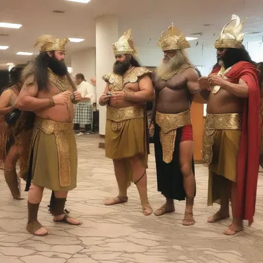 During the mythology mixer, enthusiasts of ancient tales and folklore shared their knowledge of gods and heroes.