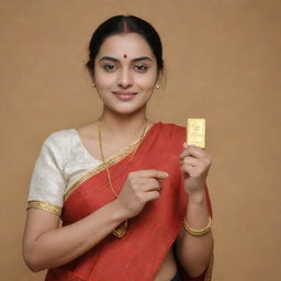 Aambani with gold bar