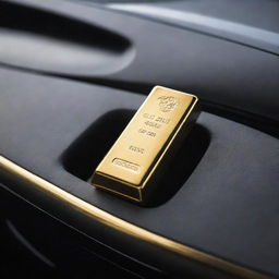 gold bar in car inin bugati