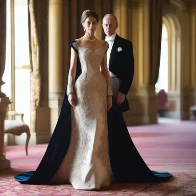Lady Isabella wore a stunning gown designed by the renowned fashion designer, who was also conferred the title of baronet for his influential contributions to the fashion industry.