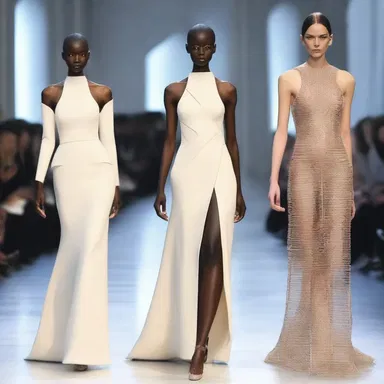 The haute couture runway showcased an avant-garde dress inspired by the sleek and streamlined form of a rorqual, with intricate grooves resembling the ones on its throat.