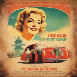 A vintage style movie poster, beautifully crafted with vibrant colors and a touch of old-world charm