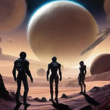 In the science fiction story, the characters traveled to a distant planet using advanced scientific technology.