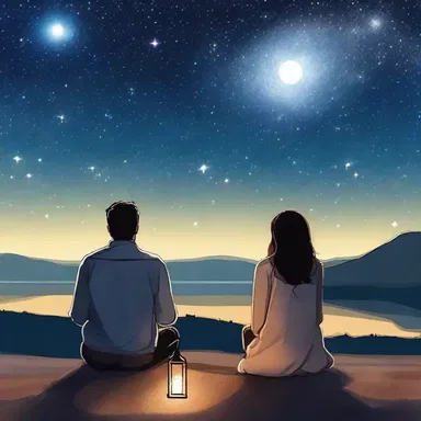 The couple enjoyed a romantic evening under the starry sky, discussing scientific theories and marveling at the wonders of the universe.