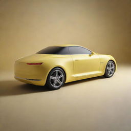 A sleek car in motion with wheels visually crafted from butter to depict the notion of a smooth drive.