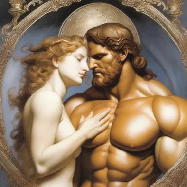 According to Greek mythology, chemical attraction is represented by the story of Aphrodite and Hephaestus. Despite being married to Hephaestus, Aphrodite was drawn to Ares due to the strong chemical attraction between them.