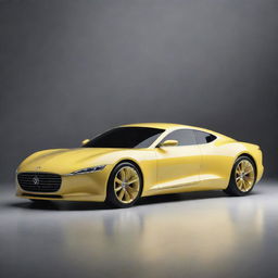 A sleek car in motion with wheels visually crafted from butter to depict the notion of a smooth drive.