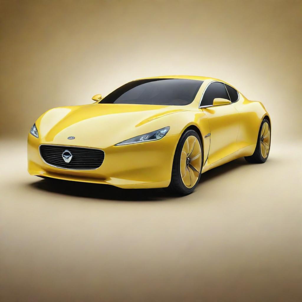 A sleek car in motion with wheels visually crafted from butter to depict the notion of a smooth drive.