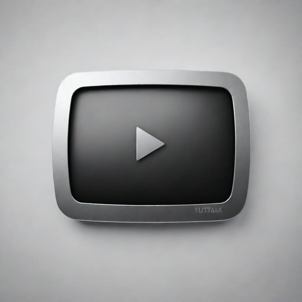 Illustration of a silver YouTube play button with '1K Subscribers' written underneath in bold, black font.