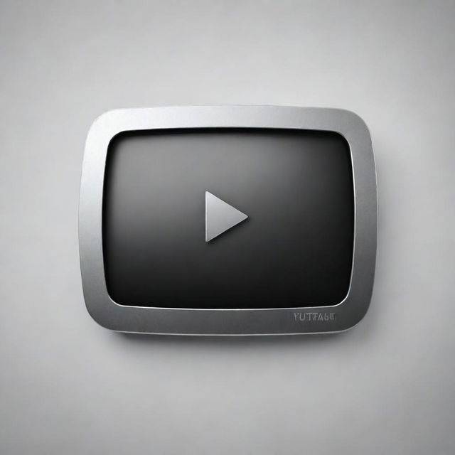 Illustration of a silver YouTube play button with '1K Subscribers' written underneath in bold, black font.