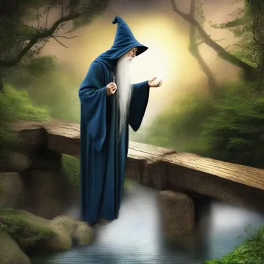 As the wizard performed his spell, the power of his magic caused the bridge to sag down.